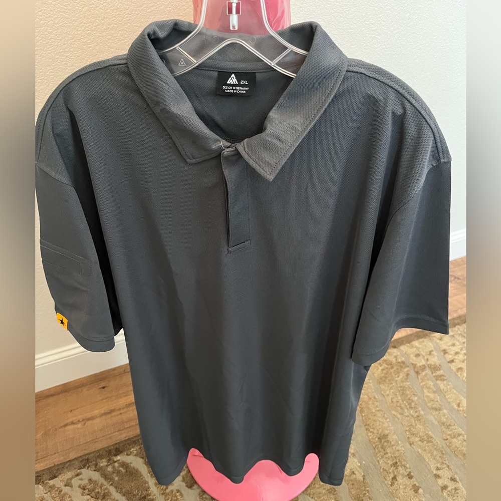 Zity| Men’s Grey golf shirt. 2XL XXL